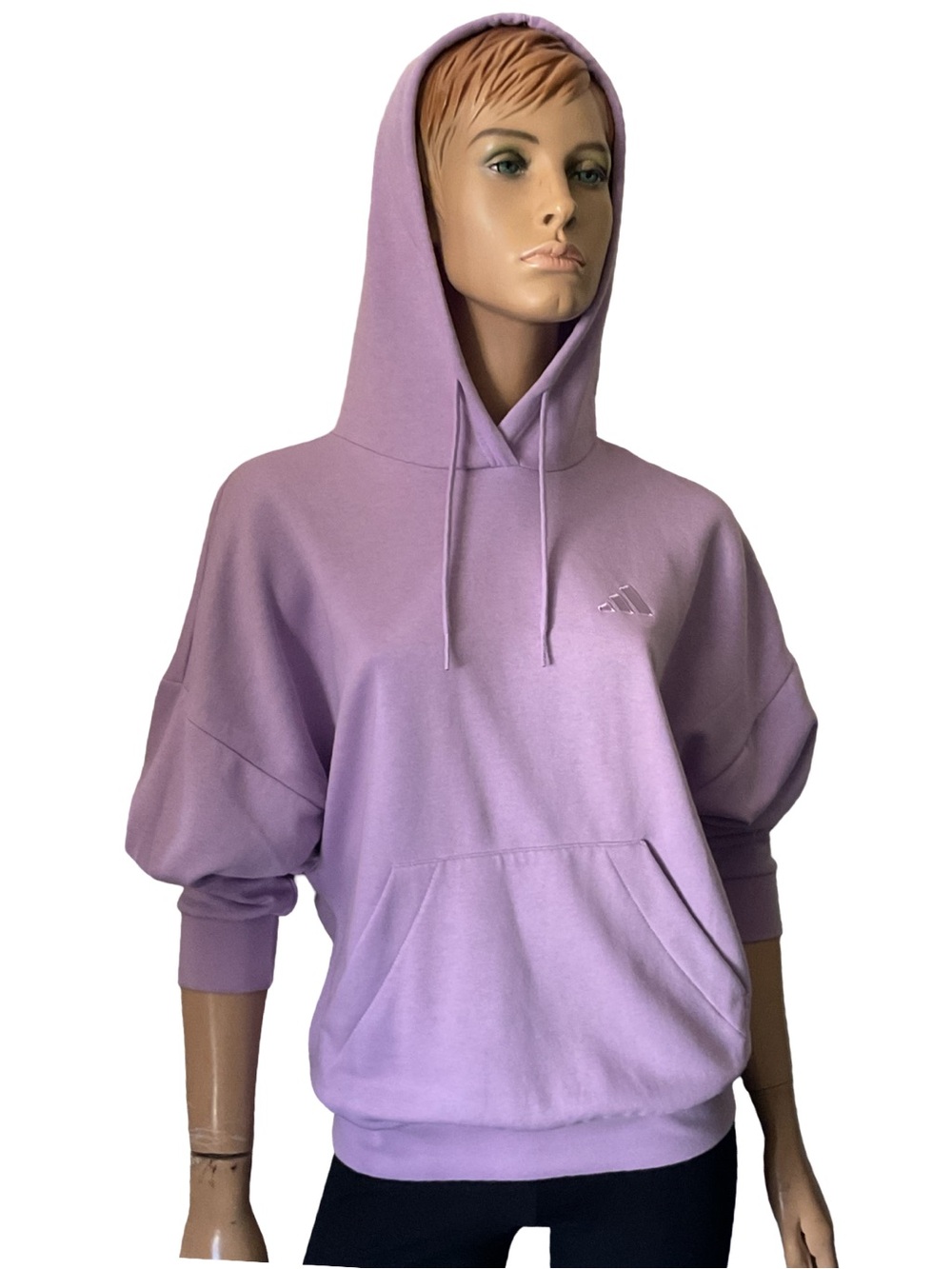 ADIDAS LAVENDER  MUJER POWDER PLUM PULLOVER HOODIE SWEATSHIRT SZ S M NWT